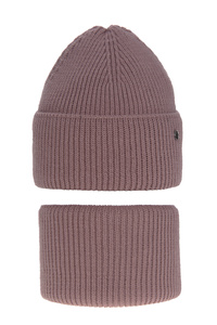 Winterset Mädchen: Mütze und Schlauchschal Rosa Korsyka