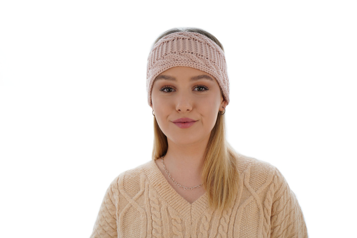 Stirnband Damen Cremefarben Bera