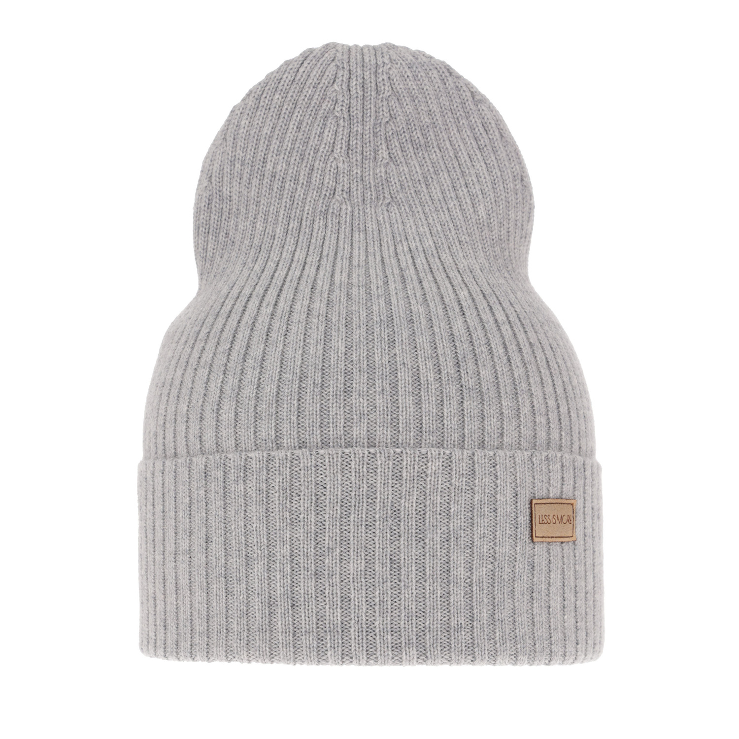 Damenmütze Frühling- Winter Grau 100% extrafeine Merinowolle Sophie