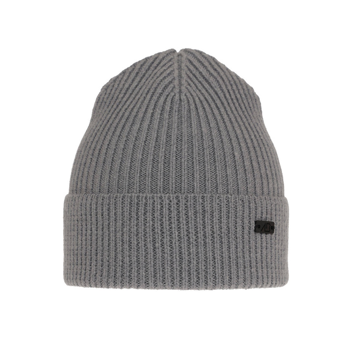 Wintermütze Herren 100% extrafeine Merinowolle Grau Owen