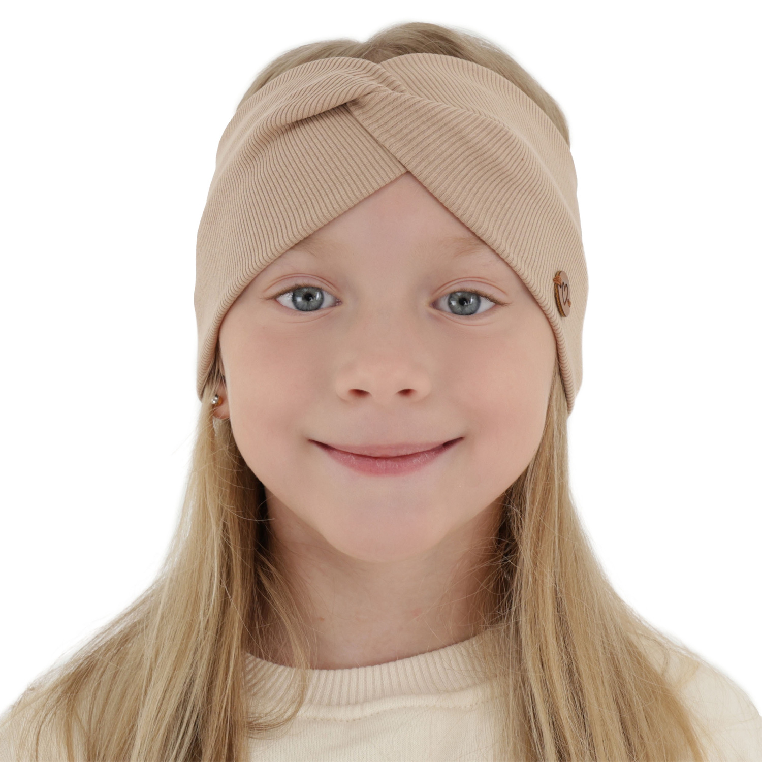 Herbst und Frühlings Stirnband für Mädchen Beige Kasjana