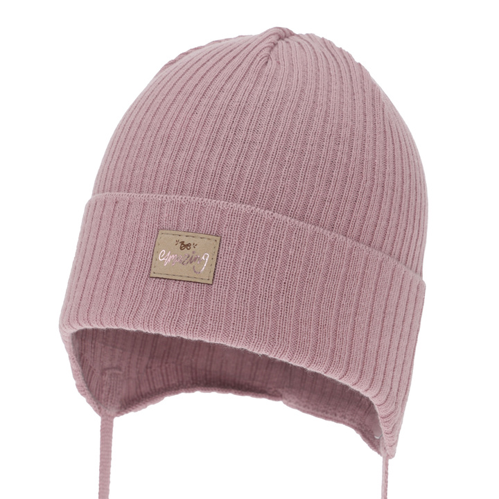 Herbst und Frühlingsmütze für Mädchen, rosa, mit Baumwolle, Tindra