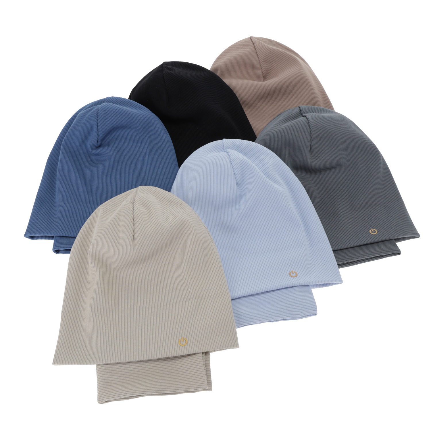 Herbst und Frühlingsset Jungen: Mütze und Schlauchschal, aus Baumwolle, beige, Desider