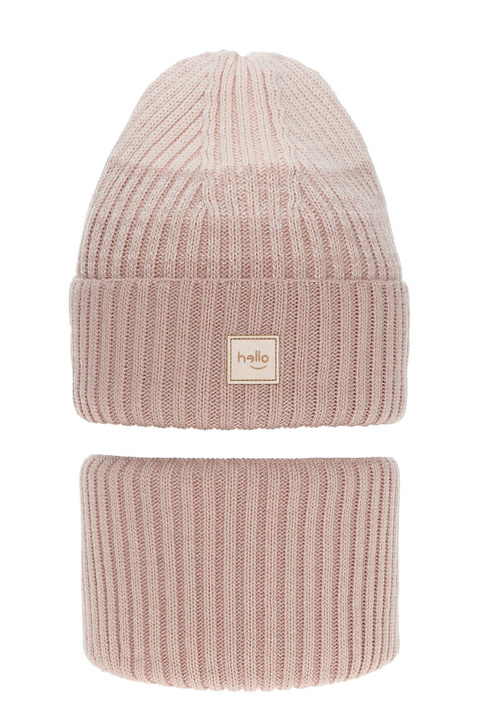 Winterset Mädchen: Mütze und Schlauchschal Rosa Tasha