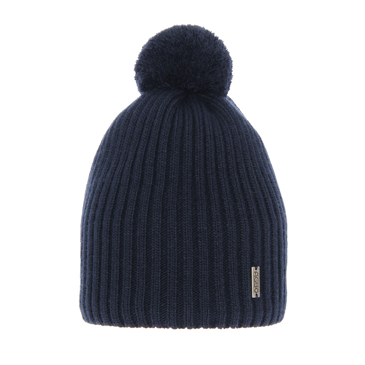 Wintermütze Jungen mit Bommel Navy Blau Pirat