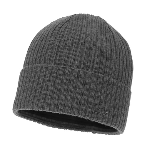 Wintermütze Herren, grau, mit Merinowolle, Baltor