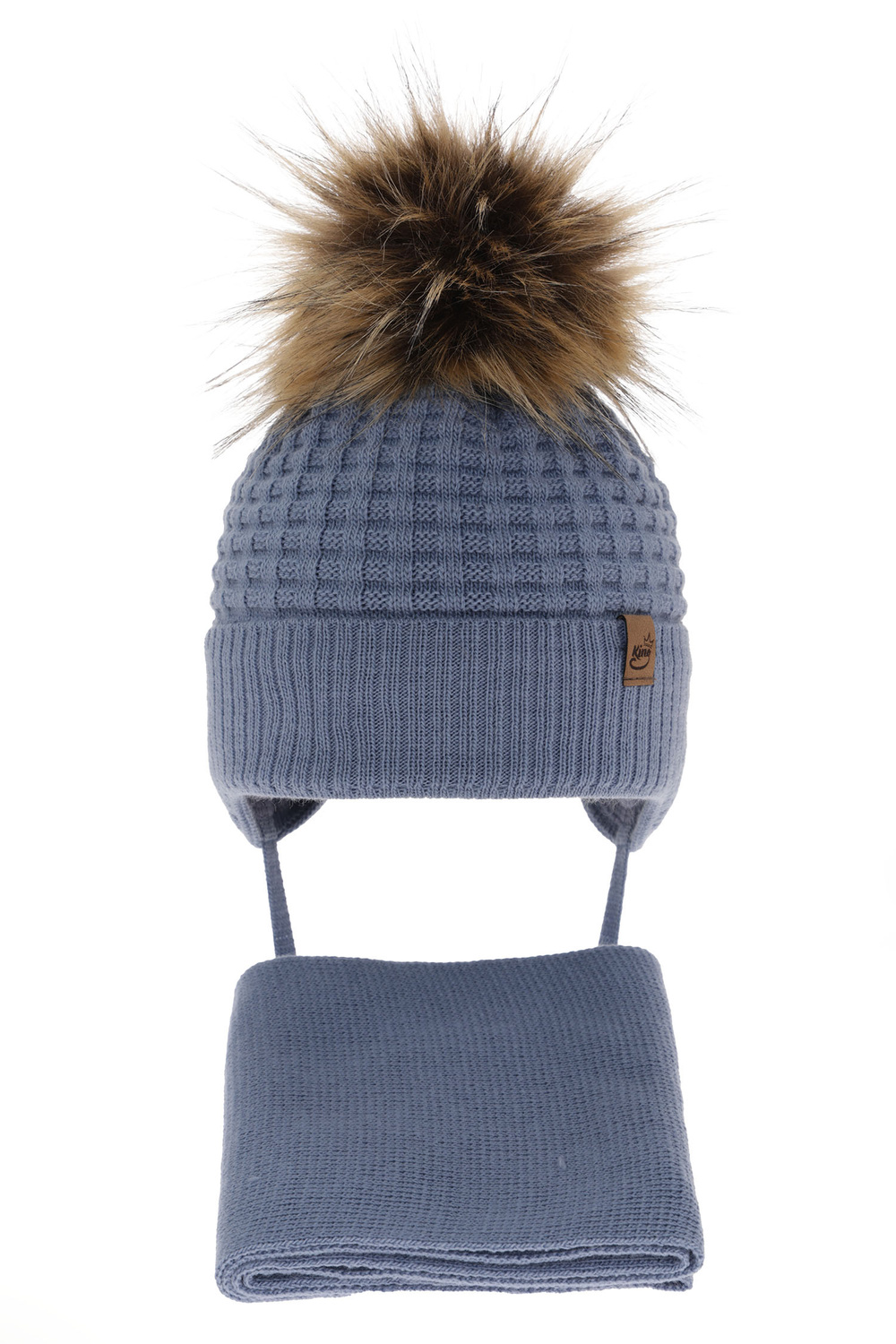 Winterset für Jungen: Mütze und Schal in Blau Salem