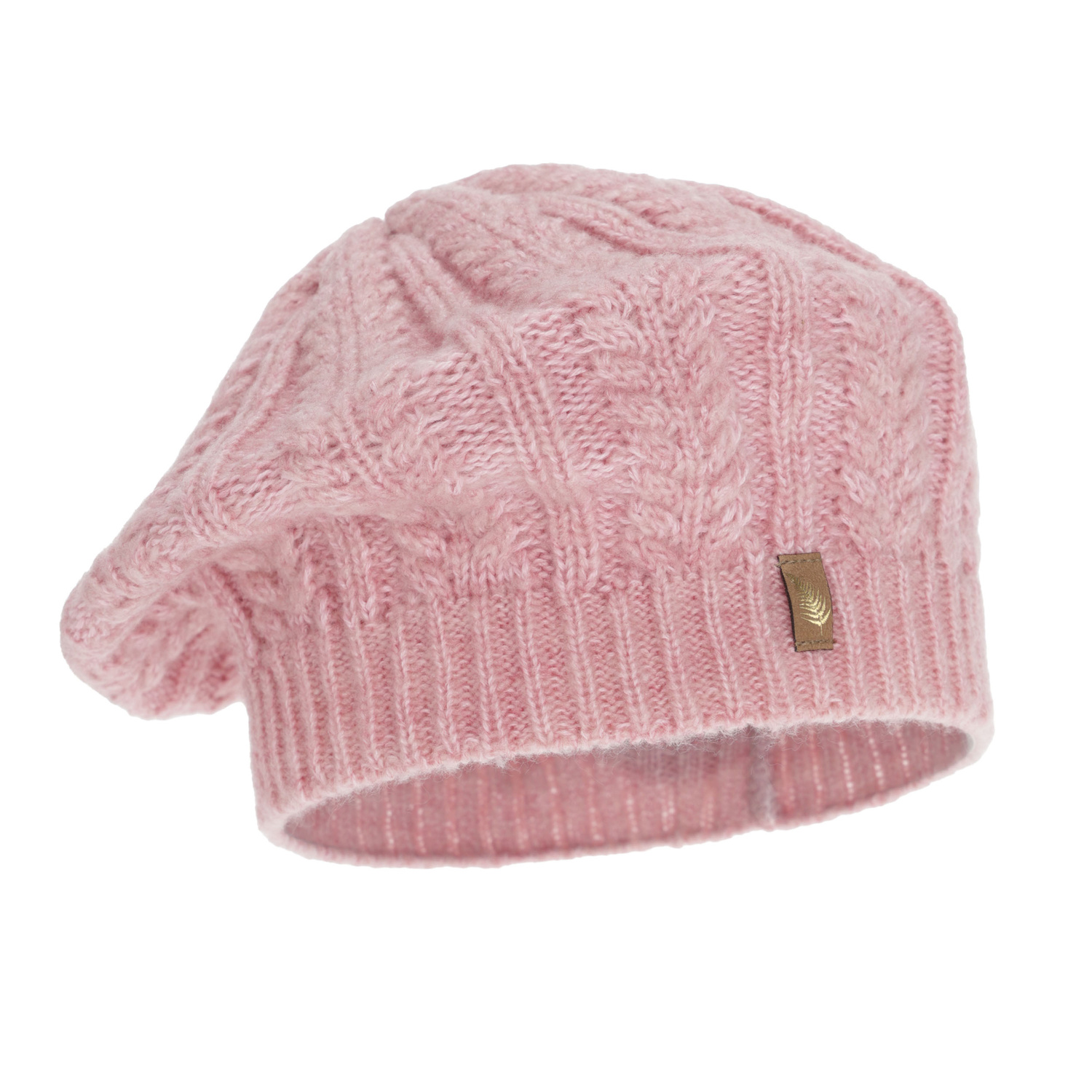 Winterberet Damen, rosa, mit Merinowolle, Senja