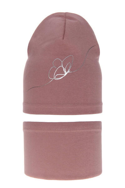 Herbst und Frühlingsset Mädchen: Mütze und Schlauchschal Rosa Jula
