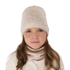 Herbst und Frühlingsset Mädchen: Mütze und Schlauchschal Rosa Amarilla