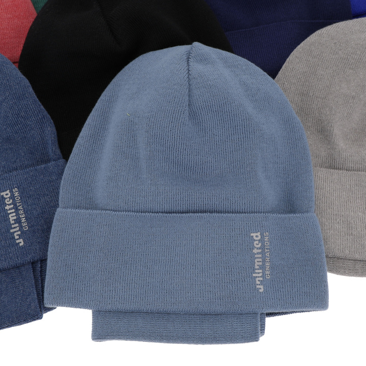 Herbst und Frühlingsset Jungen: Mütze und Schlauchschal Blau Timothe