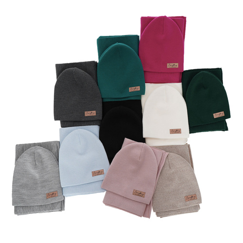 Herbst und Frühlingsset Damen: Mütze und Schal Rosa Zula