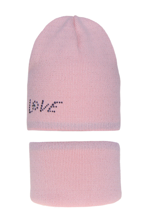 Winterset Mädchen: Mütze und Schlauchschal Rosa Artemiza