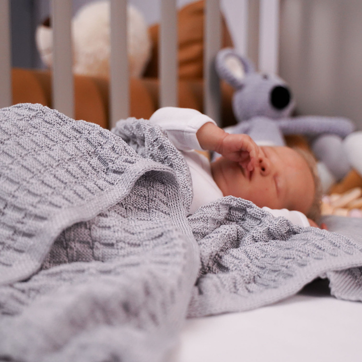 Baby und Kinder Decke aus 100% Bambus-Fasern Grau misio