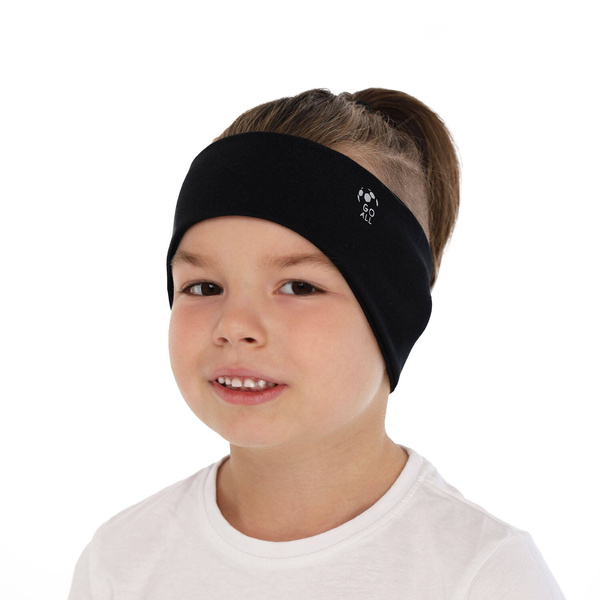 Herbst und Frühlings Stirnband für Jungen Schwarz Baumwolle Nerd	