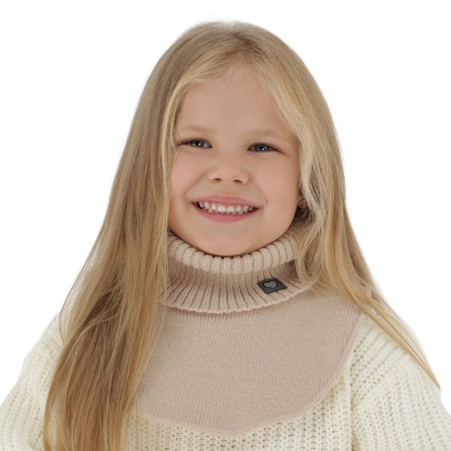 Schlauchschal für Mädchen Beige Rafa