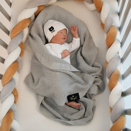 Baby und Kinder Decke aus 50% Bambus-Fasern, 50% Bamwolle Grau Pony