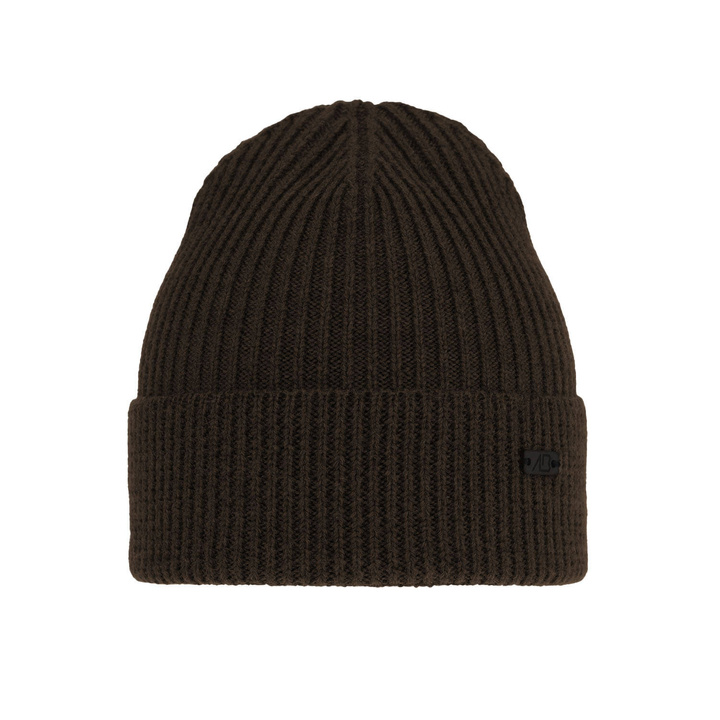 Wintermütze Herren 100% extrafeine Merinowolle Braun Owen