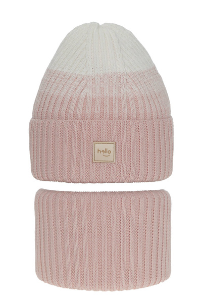 Winterset Mädchen: Mütze und Schlauchschal Rosa Tasha