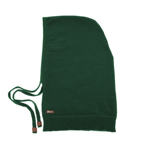 Balaclava für Damen, grün, mit Merinowolle, Elizabeth