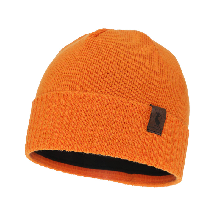Wintermütze Herren aus Merinowolle in Orange Hogan