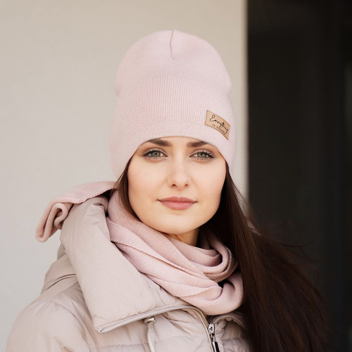 Herbst und Frühlingsset Damen: Mütze und Schal Rosa Zula