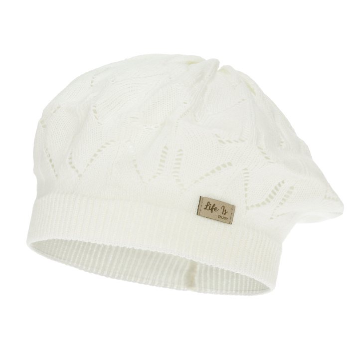 Beret für Mädchen, Herbst und Frühling, cremeweiß, Liveria