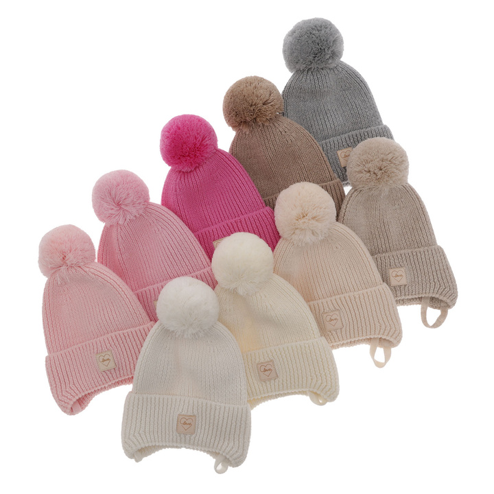 Wintermütze für Mädchen aus 100% extrafeiner Merinowolle, gefüttert mit Wollfleece in Rosa Hakkari