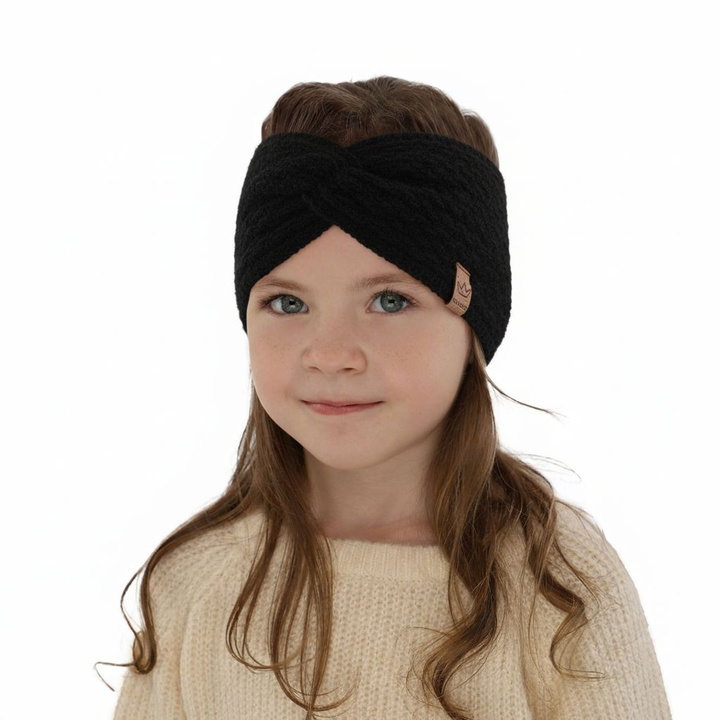 Herbst und Frühlings Stirnband für Mädchen Schwarz Goja
