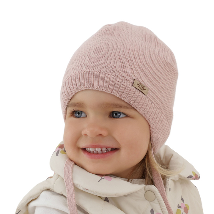 Herbst und Frühlingsmütze für Mädchen, rosa, wiązana, Svenja