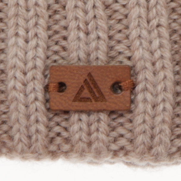 Winterset Jungen: Mütze und Schlauchschal, braun, 100% Merinowolle, Umberto