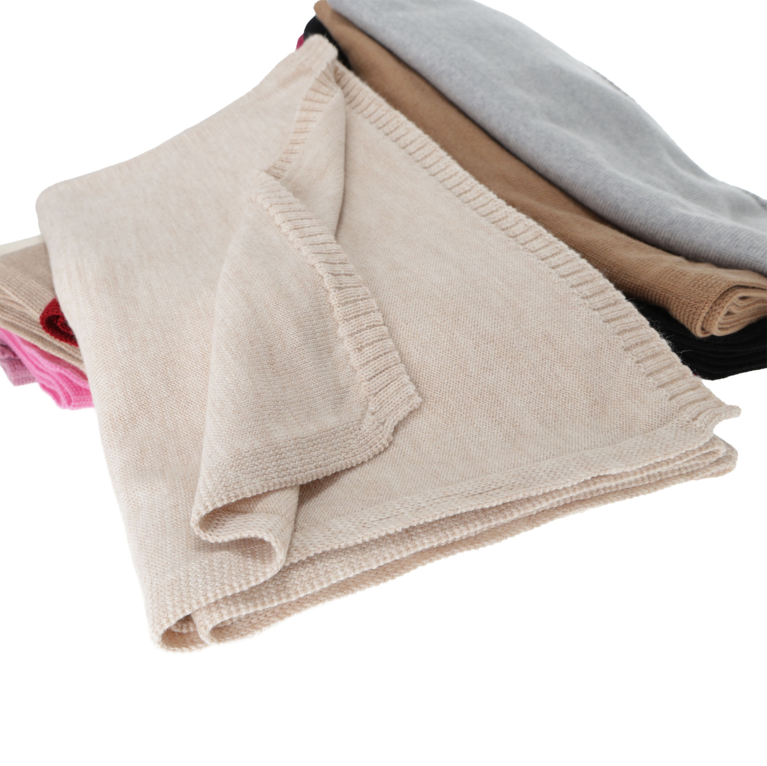 Winterschal Damen, Winter, beige, 100% Merinowolle, Elonia