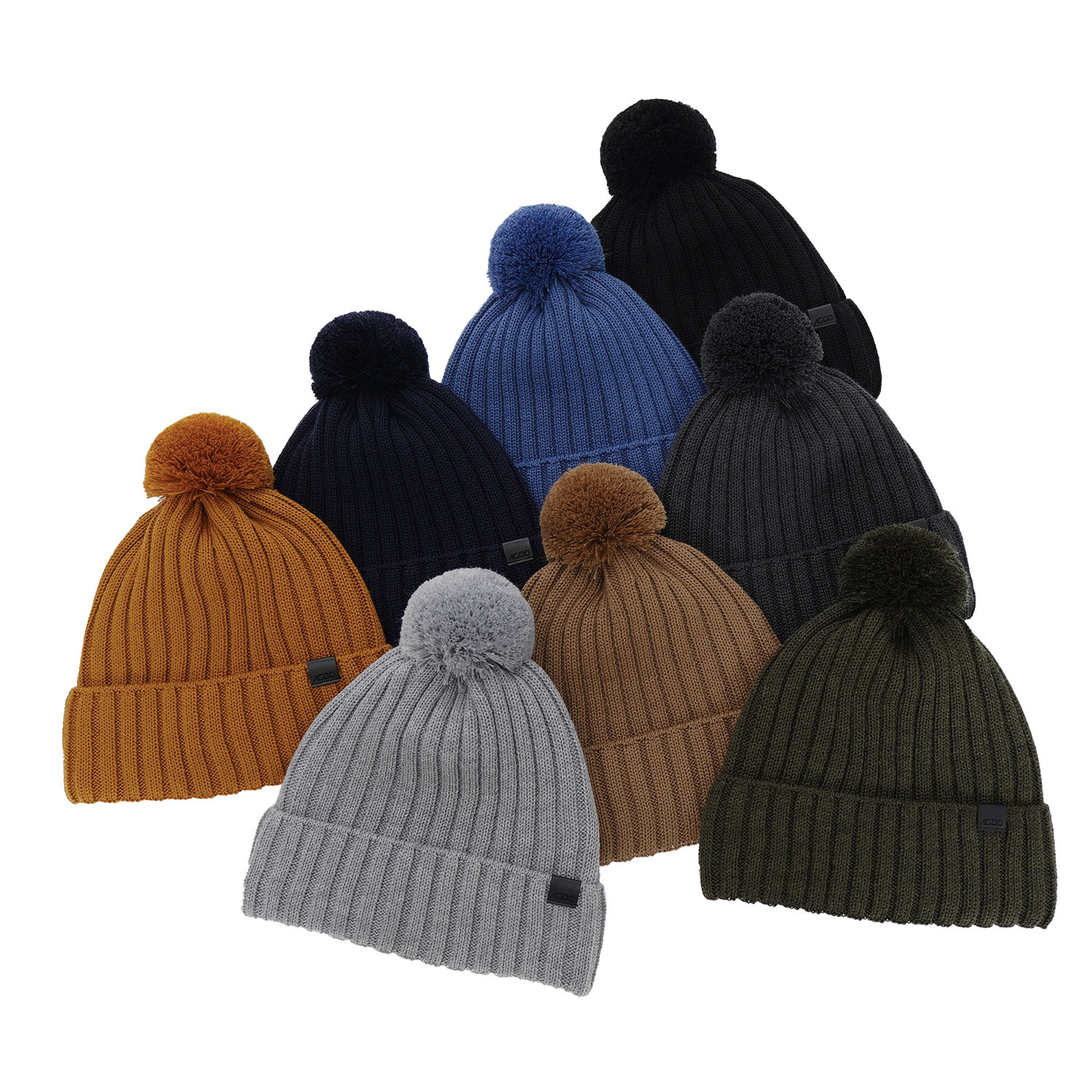 Wintermütze Herren aus Merinowolle in khaki Korynt