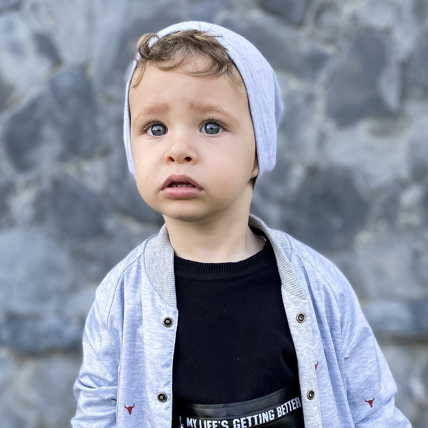 Herbst und Frühlingsset Jungen: Mütze und Schlauchschal Navy Blau Hazel