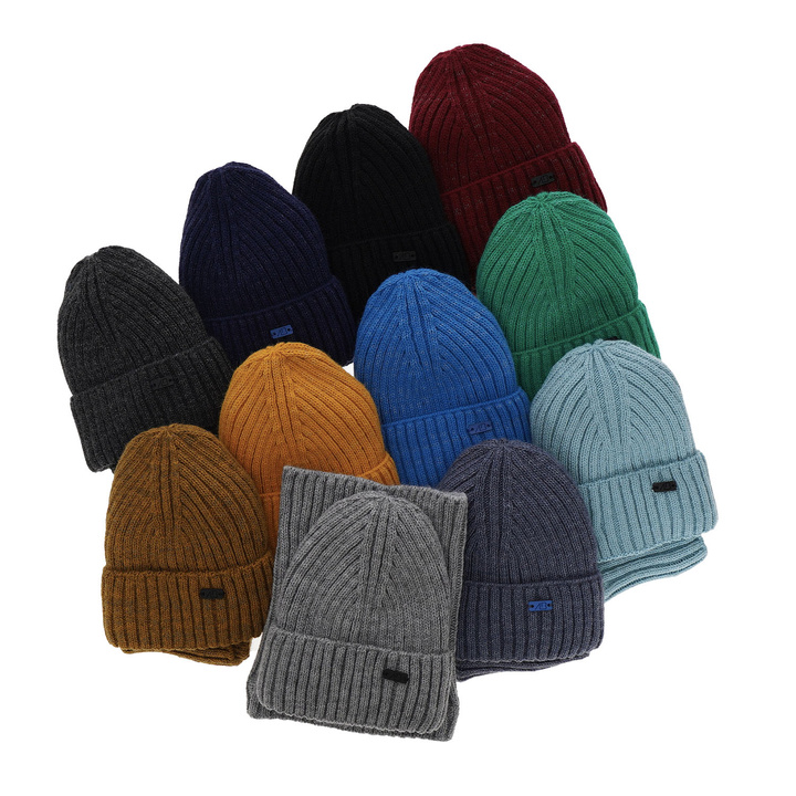 Winterset Jungen: Mütze und Schlauchschal Schwarz Zeno