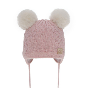 Wintermütze für Mädchen mit Bommel Rosa Emila