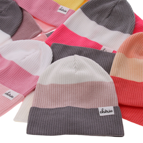 Herbst und Frühlingsset Mädchen: Mütze und Schlauchschal, mit Baumwolle, Rosa Dalila