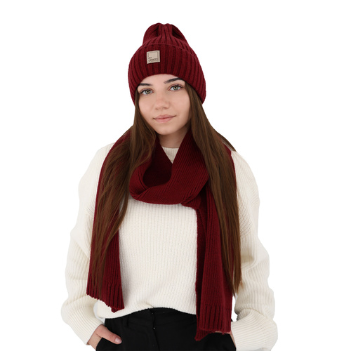 Schlauchschal Damen Merinowolle Grau Loretta