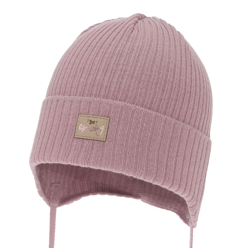 Herbst und Frühlingsmütze für Mädchen, rosa, mit Baumwolle, Tindra