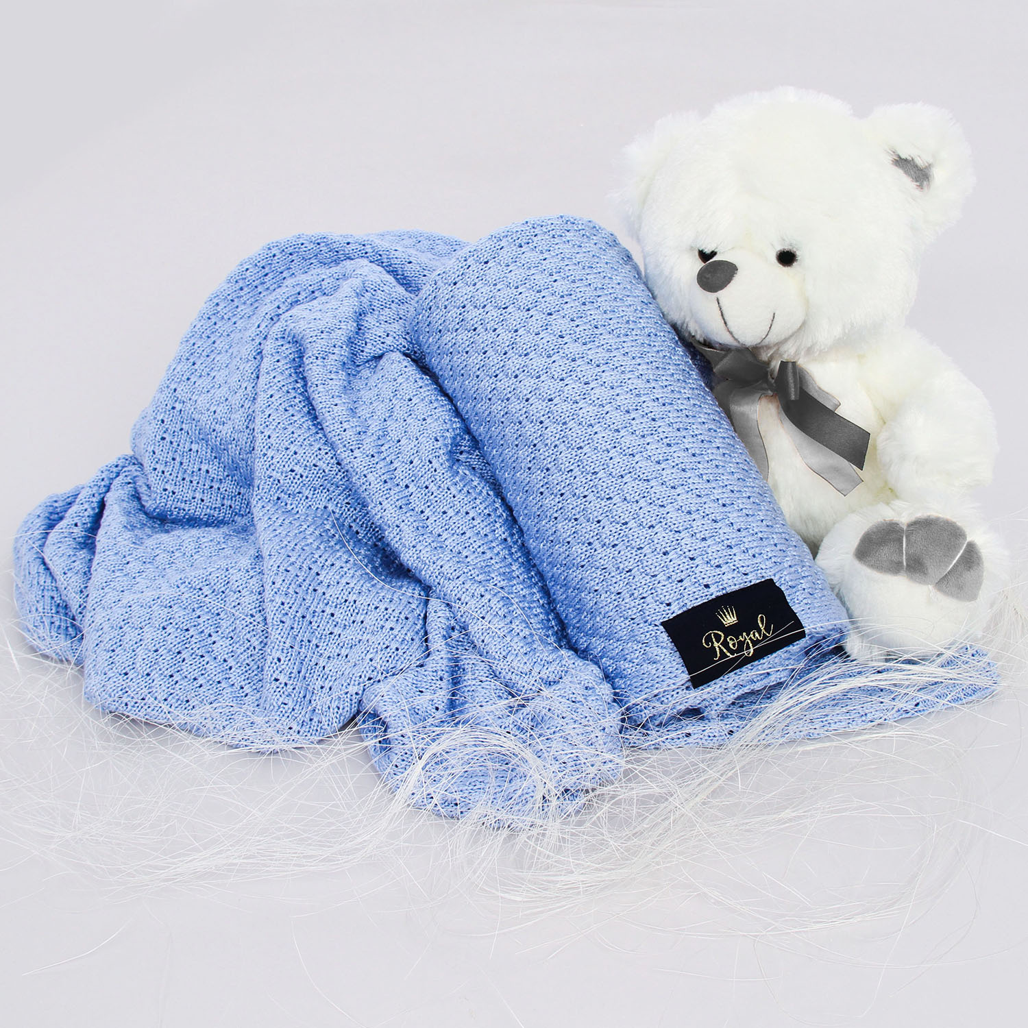 Baby und Kinder Decke aus 100% Bambus-Fasern Cremefarben Royal