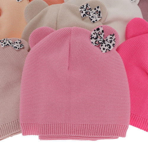 Herbst und Frühlingsset Mädchen: Mütze und Schlauchschal, mit Baumwolle, Rosa Nicolette
