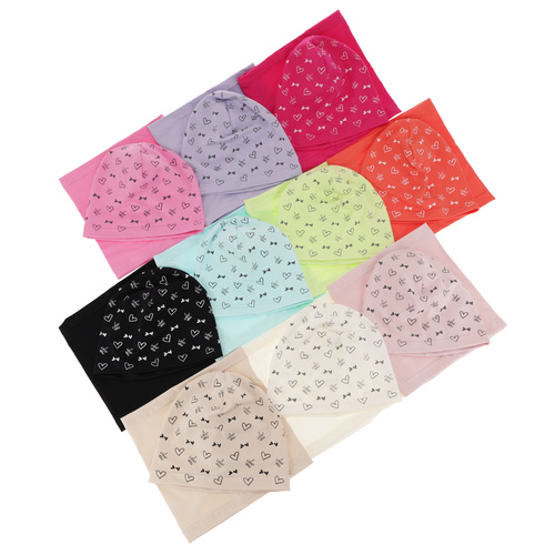 Herbst und Frühlingsset Mädchen baumwolle: Mütze und Schlauchschal Rosa Lovena