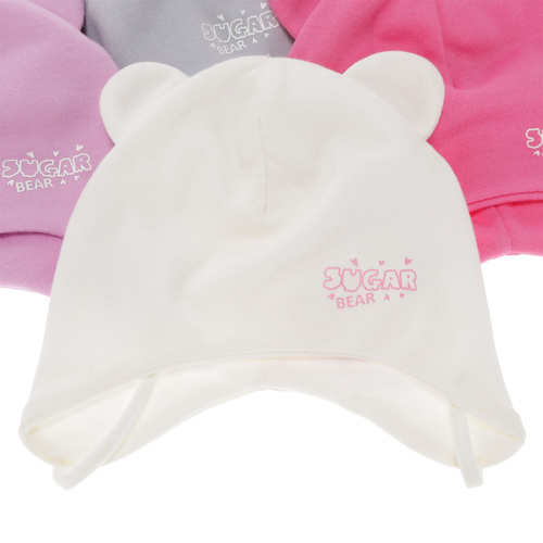 Herbst und Frühlingsmütze für Mädchen, cremeweiß, aus Baumwolle, Kelda