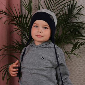 Herbst und Wintermütze für Jungen Schwarz Pegaz
