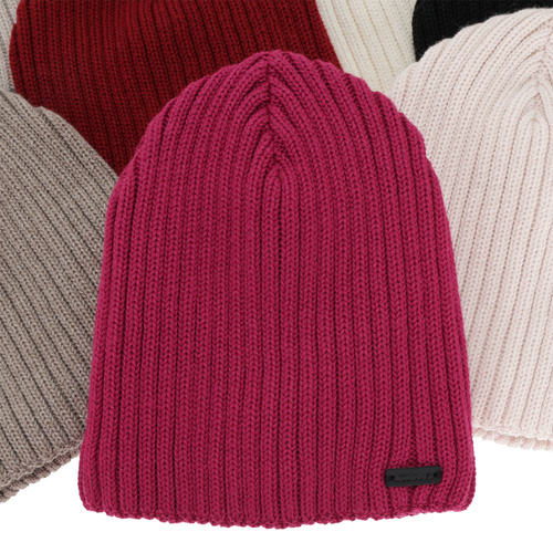 Wintermütze Damen, rosa, mit Merinowolle, Soletta