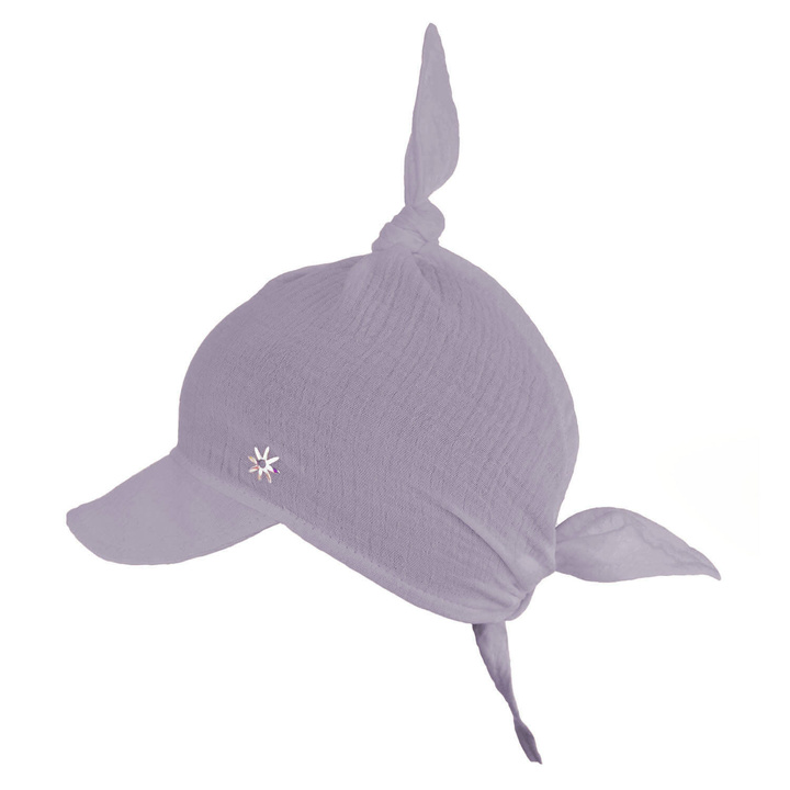 Sommer Musselin-Sonnenkappe für Mädchen Violett Sunny