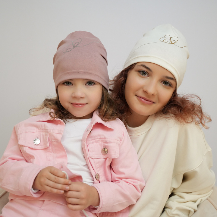 Herbst und Frühlingsset Mädchen: Mütze und Schlauchschal Rosa Jula