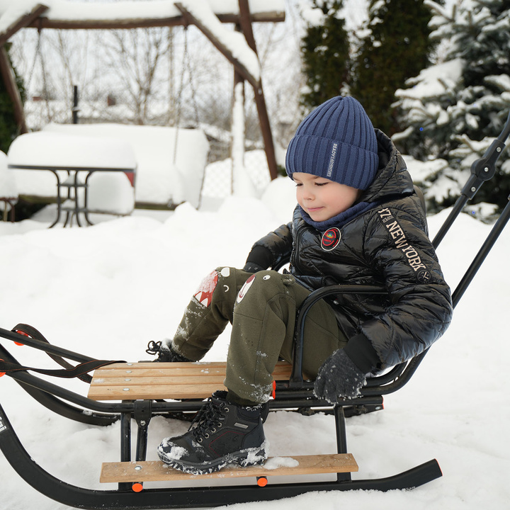 Winterset Jungen: Mütze und Schlauchschal Grün Livido