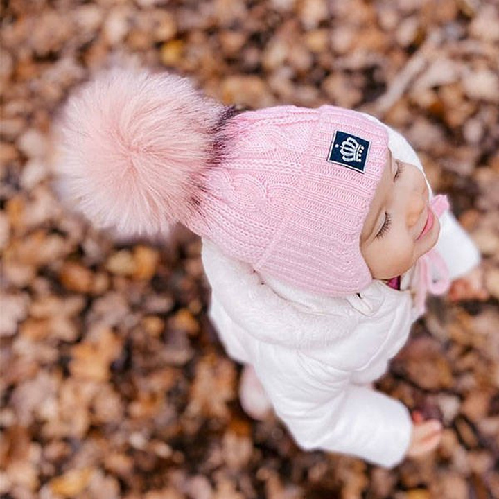 Winterset Mädchen: Mütze und Schlauchschal Rosa Tigra