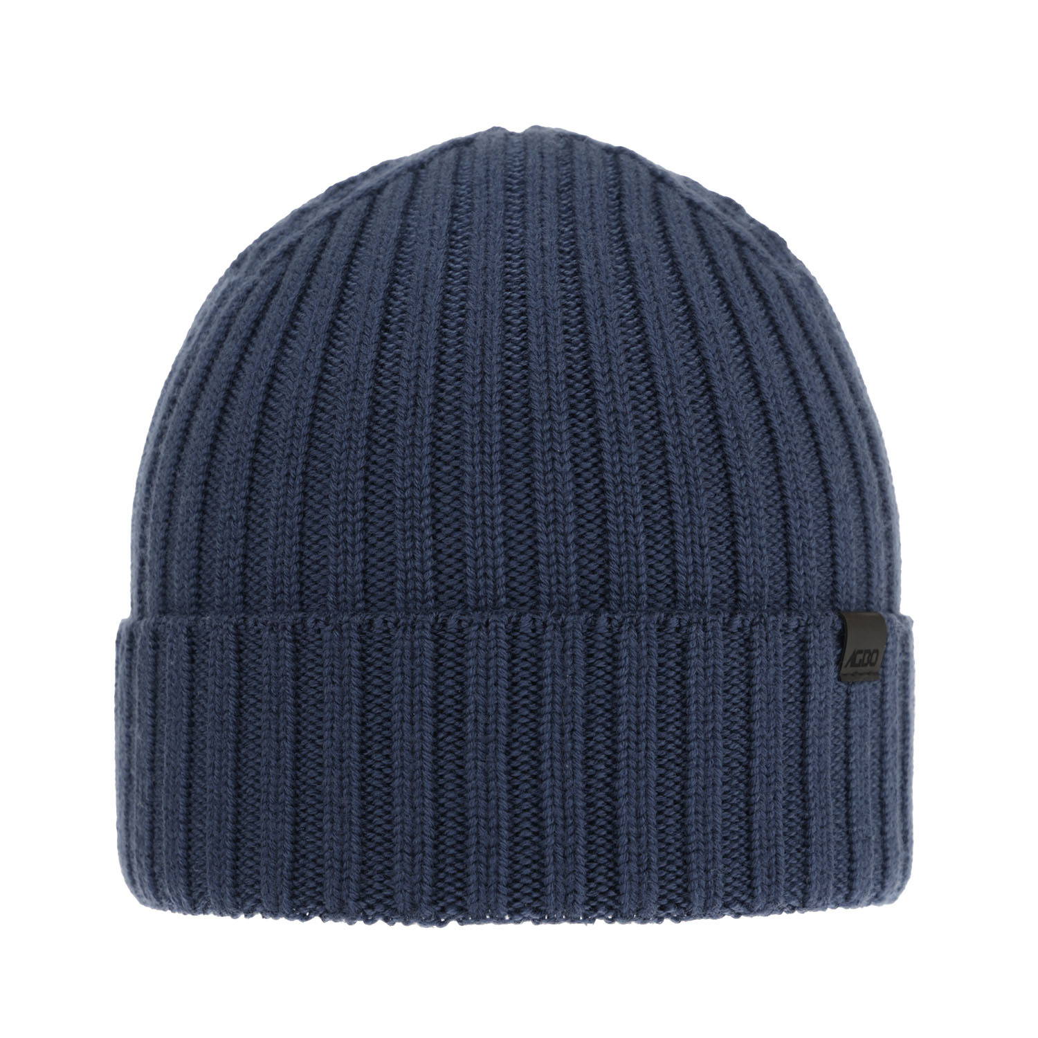 Wintermütze Herren 100% extrafeine Merinowolle Blau Nathan